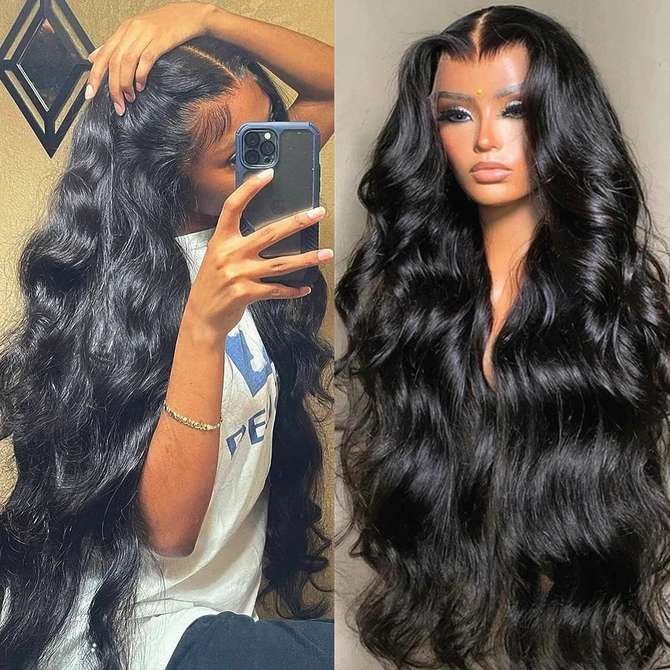40 Inch 13x4 13x6 HD Body Wave Lace Front Wig Pre Plucked Loose Wave Lace Frontal Wig Water Wave Human Hair Wigs For Black Women