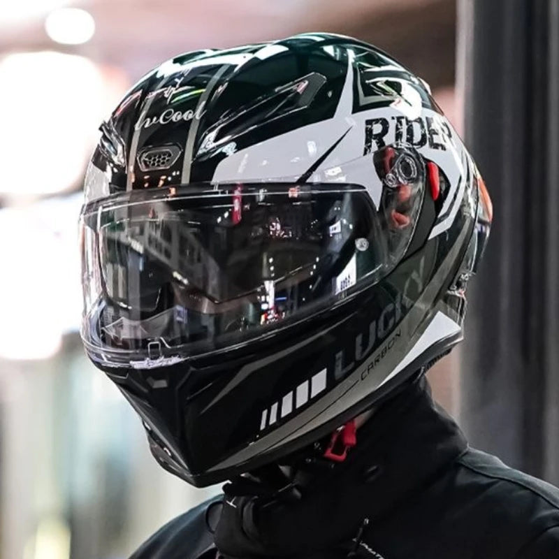 DOT Big Head Full Face Motorcycle Helmet Motocross Racing Helmets Moto Adult Motorbike Street Touring Riding For LVCOOL P7