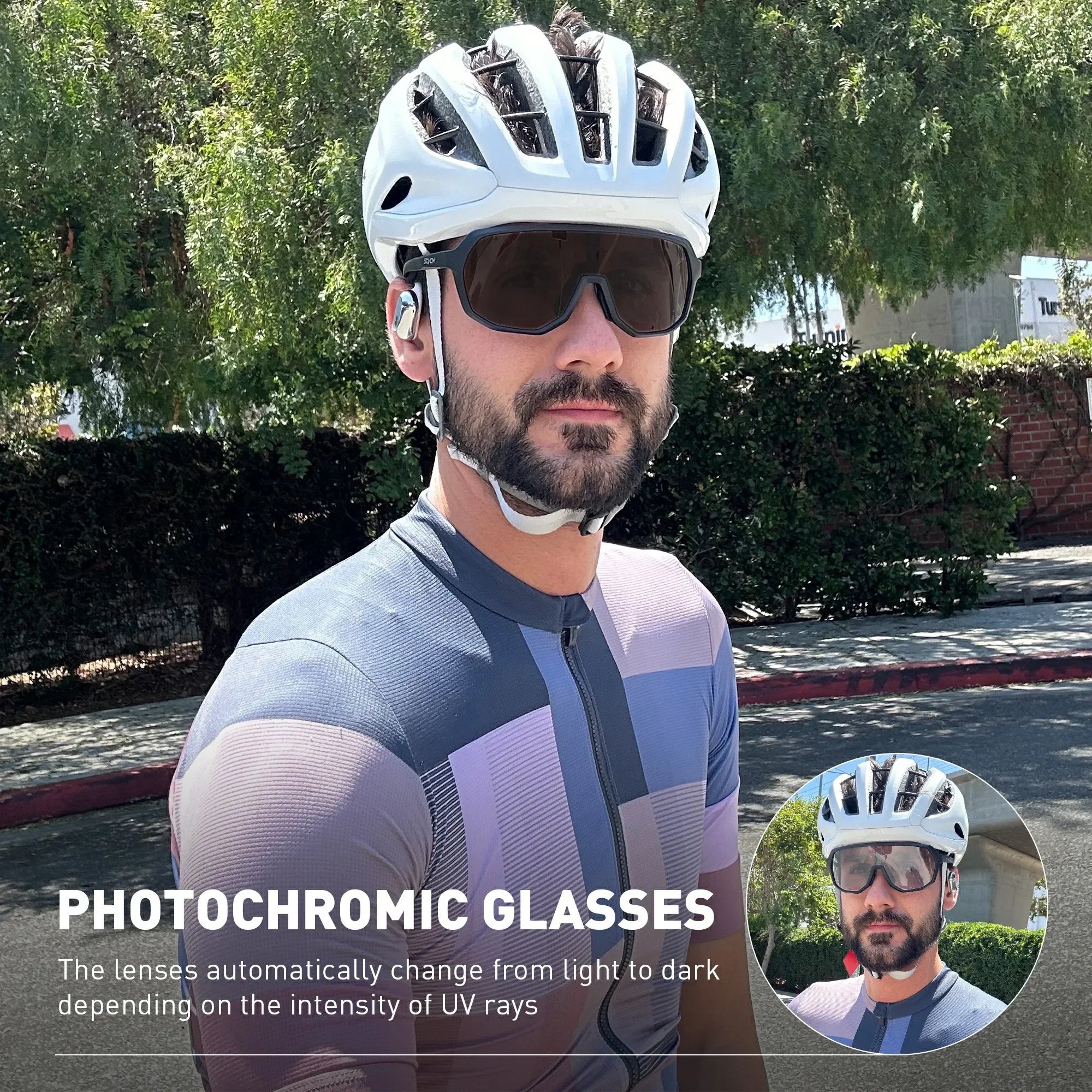 SCVCN Photochromic Cycling Glasses UV400 Goggles Hot Motorcycle Bike Riding Outdoor Sport Cycling Sunglasses Men Women Hiking