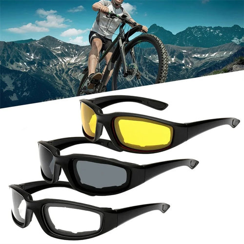 3Pairs Motorcycle Sports Biker Riding Glasses Wind Resistant Eye Protection Women Men Sports Goggles Cycling Glasses Sunglasses