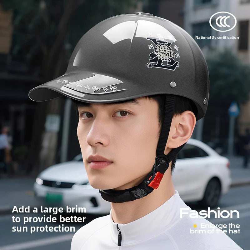 motorcycle helmet Men Women 2025 New Unisex Baseball-Cap Style Summer Half Helmet for Electric Bikes