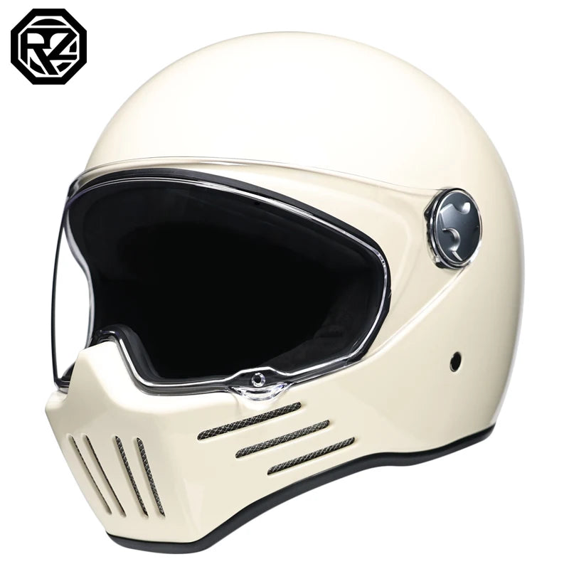 Retro motorcycle helmet ABS Light cruiser full coverage helmet for men and women DOT approved