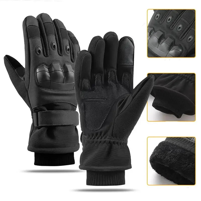 man Winter Gloves Men's Cold-Proof Thermal WindProof for Motorcycle Cycling Military Motocross ATV Riding Gear Parts Accessory