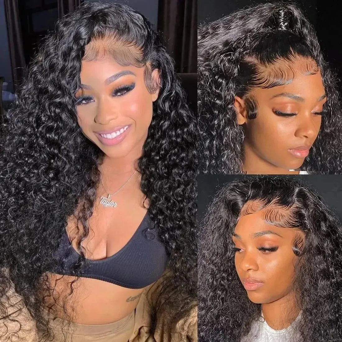200 Density 13x6 Deep Wave Hd Lace Frontal Wigs Human Hair curly Wigs Water Wave 30 40 Inch 13x4 Lace Front Wig For Women