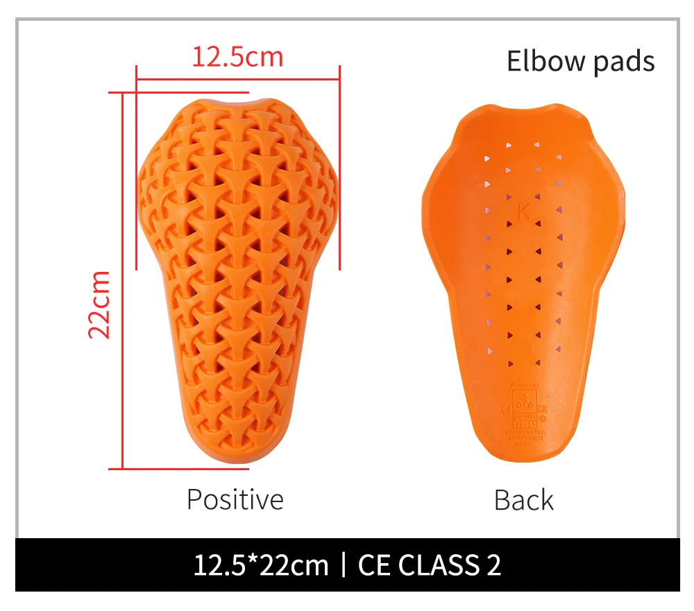 WOSAWE CE Certified Moto Motorcycle Back Elbow Knee Shoulder Chest Hip Protector Jacket Insert Gear Armor Motocross Protection