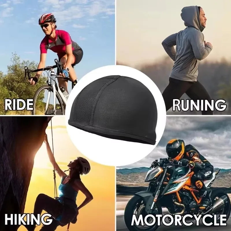 Motorcycle Helmet Inner Cap Hat Quick Dry Breathable Hat Racing Cap Under Helmet Beanie Cap Motocross Motor Helmet Hat 5/1pcs