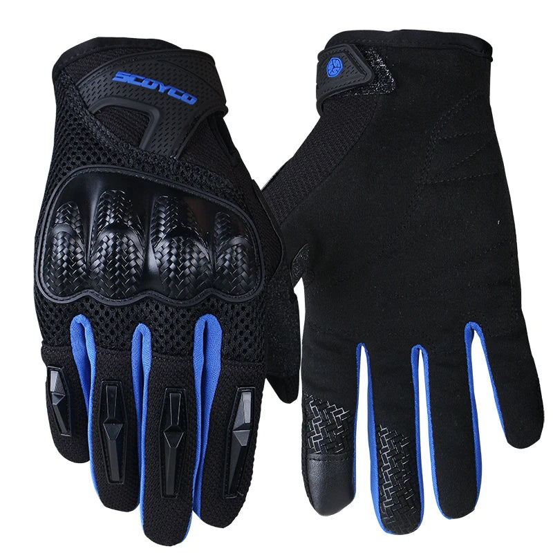 Scoyco Motorcycle Riding Gloves Touch Screen Motorbike Glove Anti-Skid Breathable Moto Bike MTB Cycling Knuckle Protection