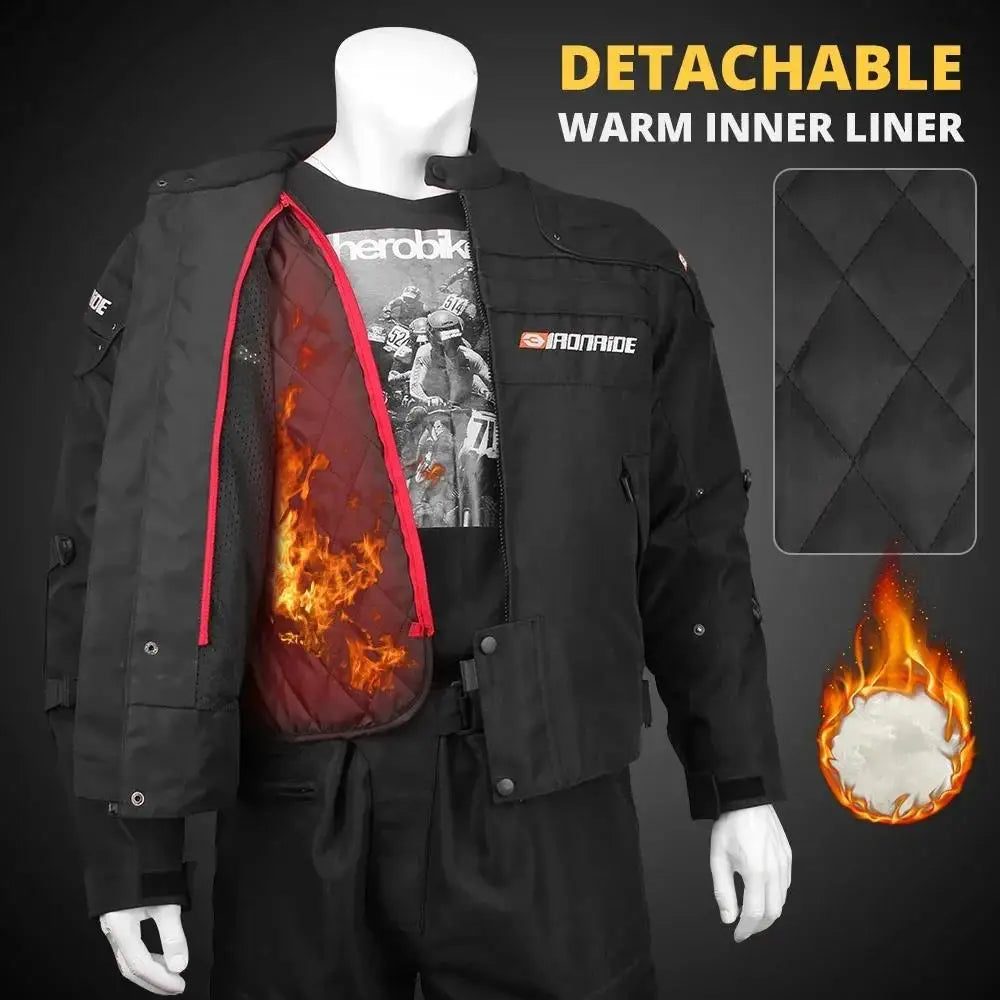 New Motorcycle Jacket Men's Motocross Jacket Motorcycle Protector Pants Moto Cycling Jacket Coats Chaqueta Riding Clothes Man