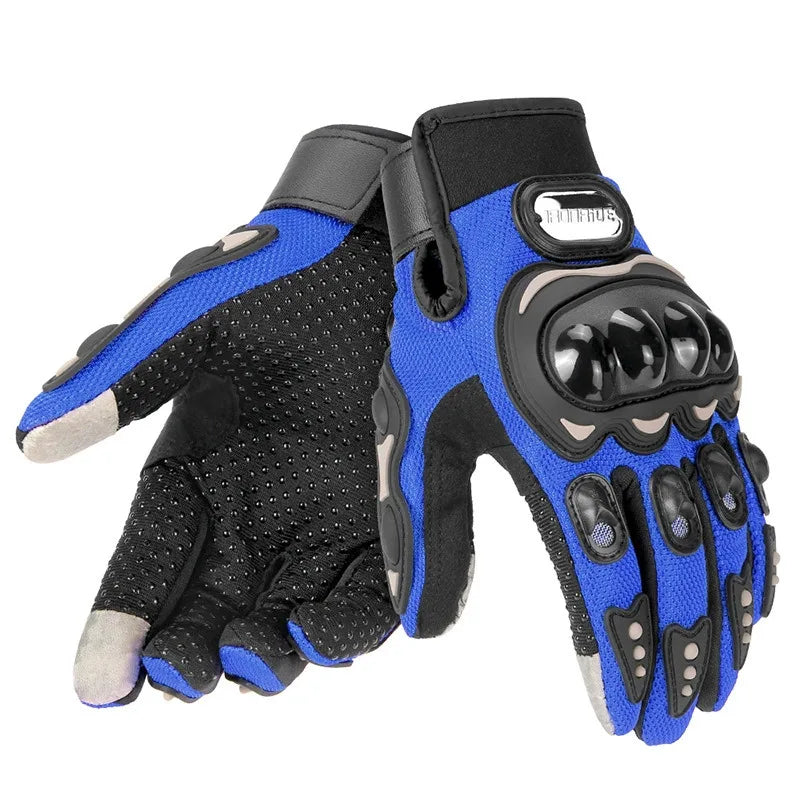 Men's Summer Retro Leather Motorcycle Riding Simracing Gloves Wear-Resistant,, Anti-Slip for KTM Motorbike & Motocross Luvas
