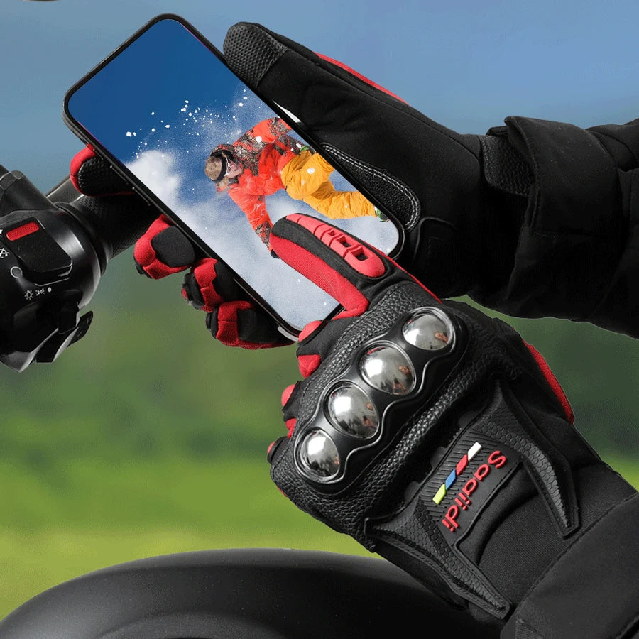 Spring and autumn motorcycle gloves for men and women, touchscreen compatible, anti-slip, anti-drop, breathable, windproof and w