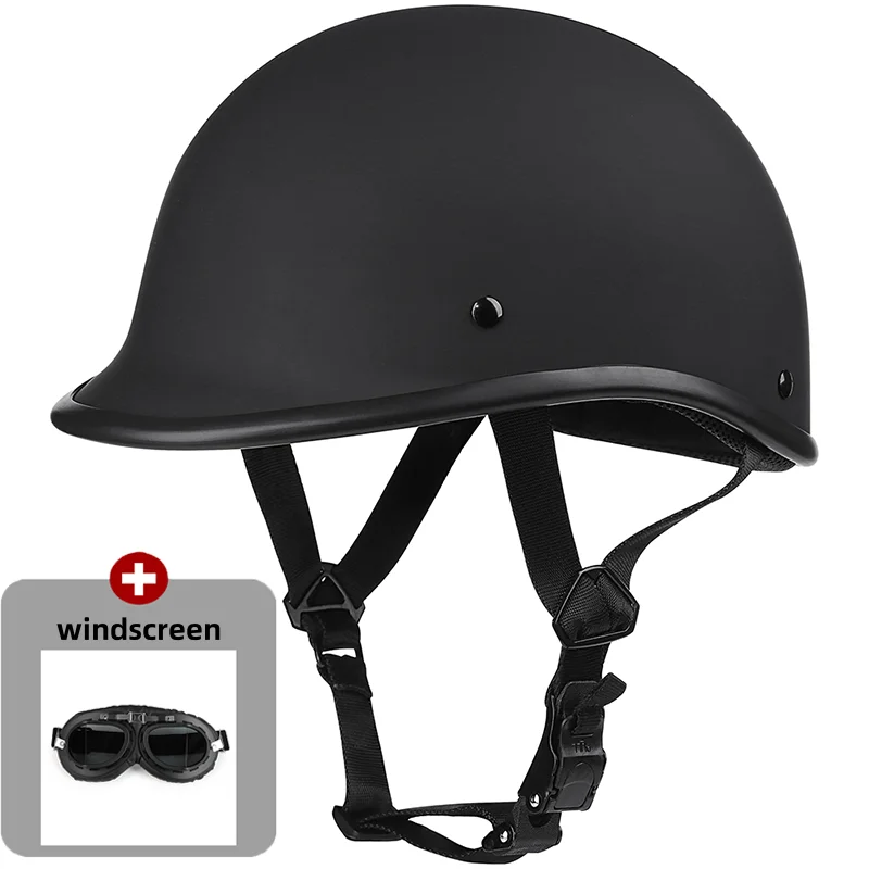 Motorcycle Half Helmet German Vintage Helmet Moto Motorcycle Open Face retro scooter half Helmet Biker Pilot Helmet