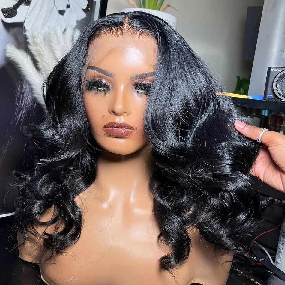 Brazilian Short Bob 13x4 HD Transparent Lace Front Body Wave Lace Frontal Human Hair Wavys Pre Plucked Remy Hair For Women