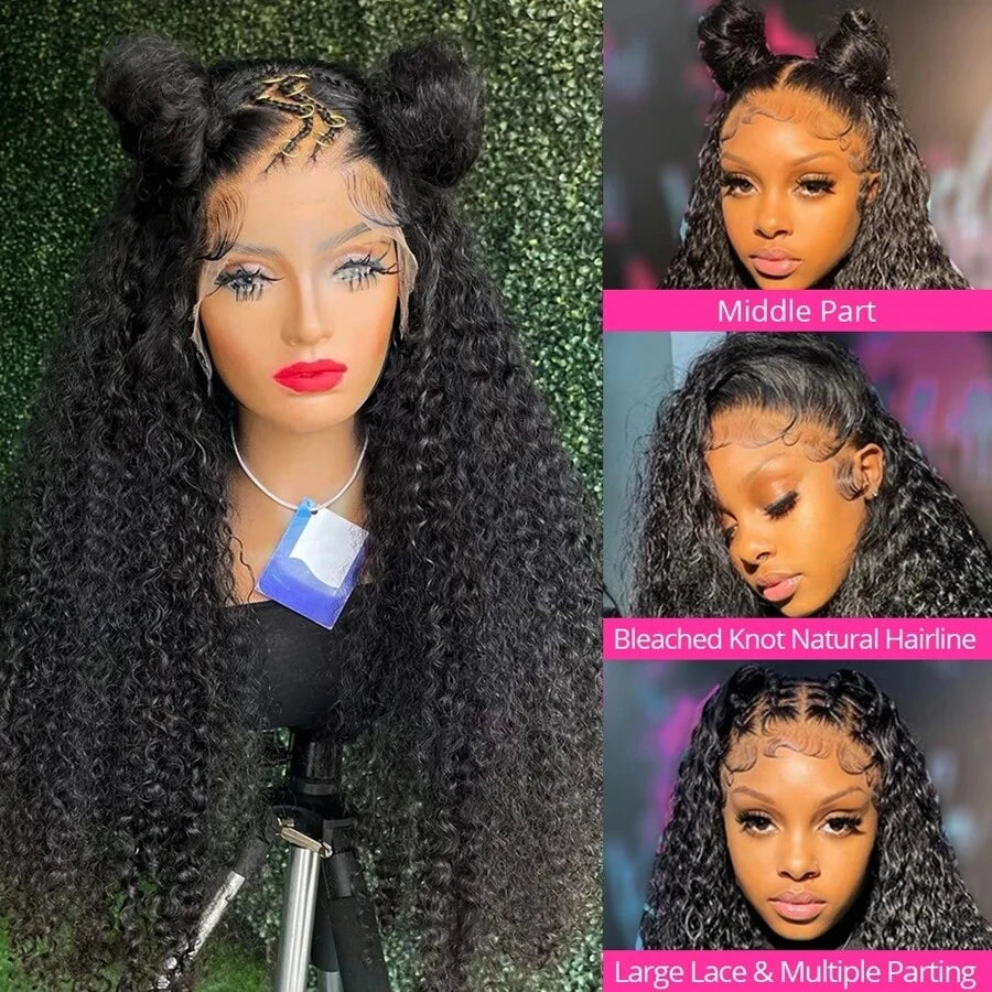 13x6 Water Wave Lace Front Wigs Human Hair 13x4 HD Transparent Lace Front Human Hair Wigs For Women Deep Curly Lace Wigs