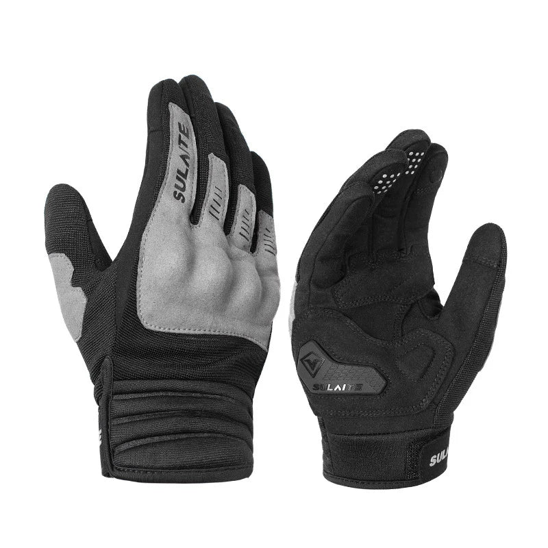 Motorcycle Riding Gloves Spring and Summer Full Finger Breathable PVC Boxing Conductive Touch Screen Gloves Motorcycle Equipment