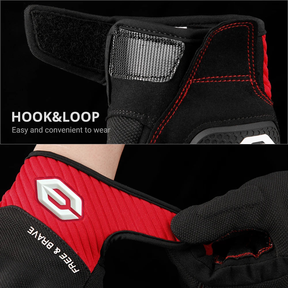 Summer Breathable Motorcycle Full Finger Protective Gloves Touch Screen Motorbike Non-slip Gloves Motocross Riding Racing Gloves