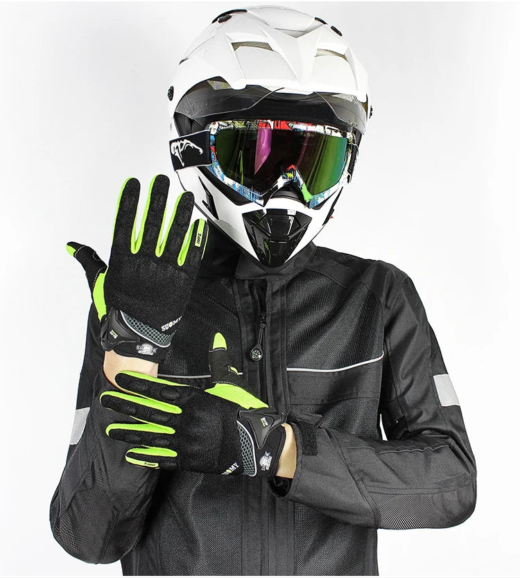 SUOMY SU-09 Motorcycle Gloves Full Finger Summer Breathable Abrasion-Resistant Reinforced for Motocross Street Riding