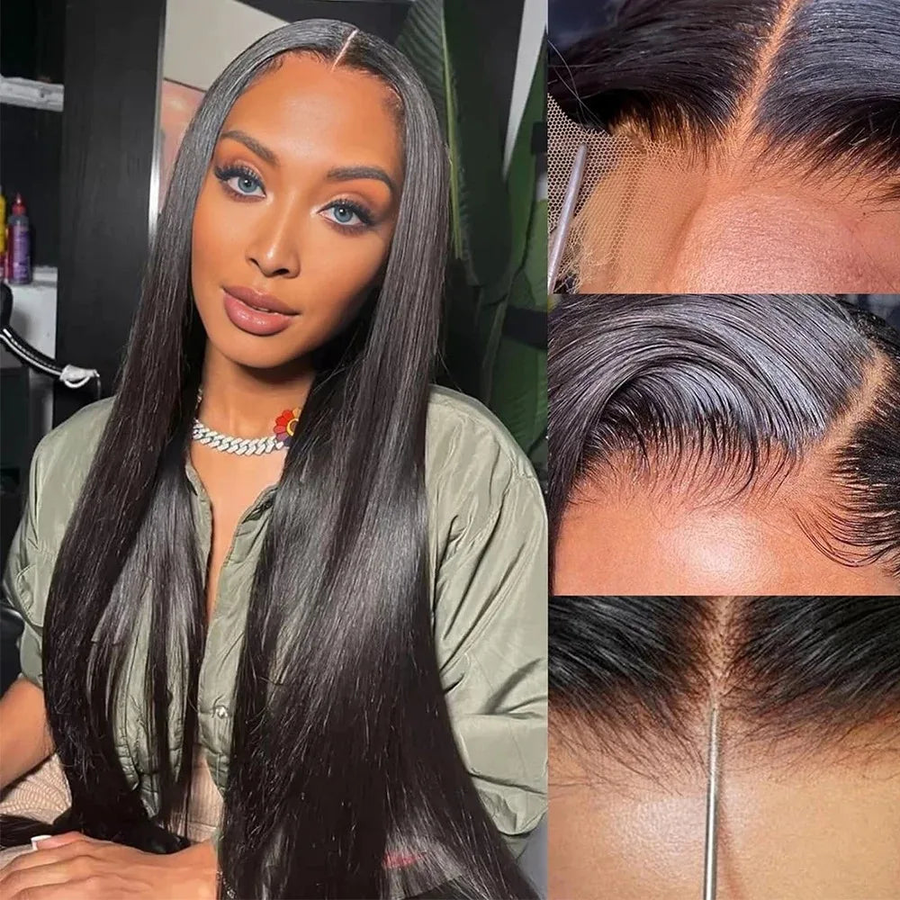 40 30 Inch Bone Straight Hair Wig 13x6 HD Lace Frontal Human Hair Wig 100 Straight 13x4 Glueless Transparent Lace Front Wig