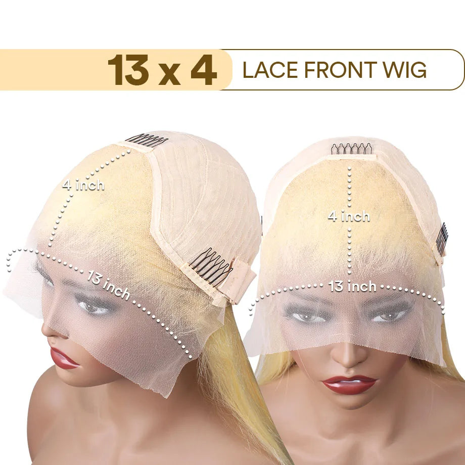30 40 Inch 613 Blonde HD Lace Frontal Wig 13x6 210% Body Wave Human Hair Wig Pre Plucked Brazilian Transparen Lace Wig For Women