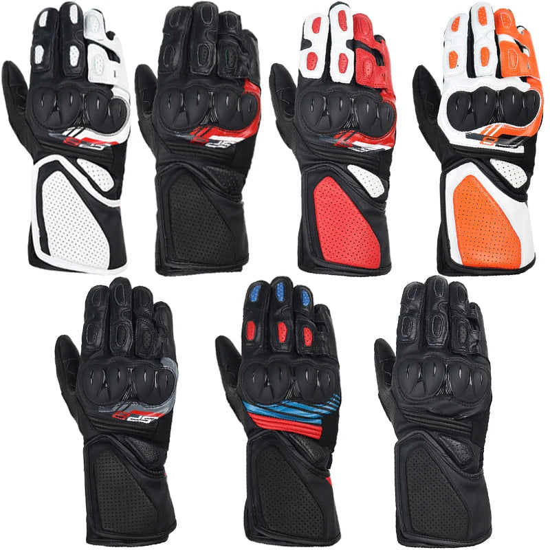 7 Color Two-X Gp Pro Sp-8 V3 Motorcycle Motocross Scooter ATV Bike Riding Full Finger Protective Motorbike Racing Leather Gloves