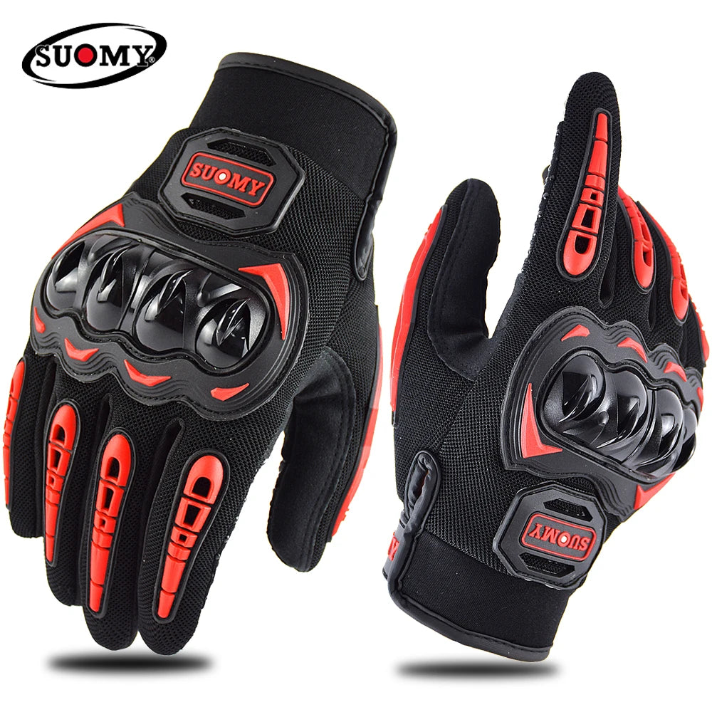 SUOMY Summer Motorcycle Gloves Touch Screen Full Finger Racing/Climbing/Cycling/Riding Sport Windproof Motocross Gloves Luvas