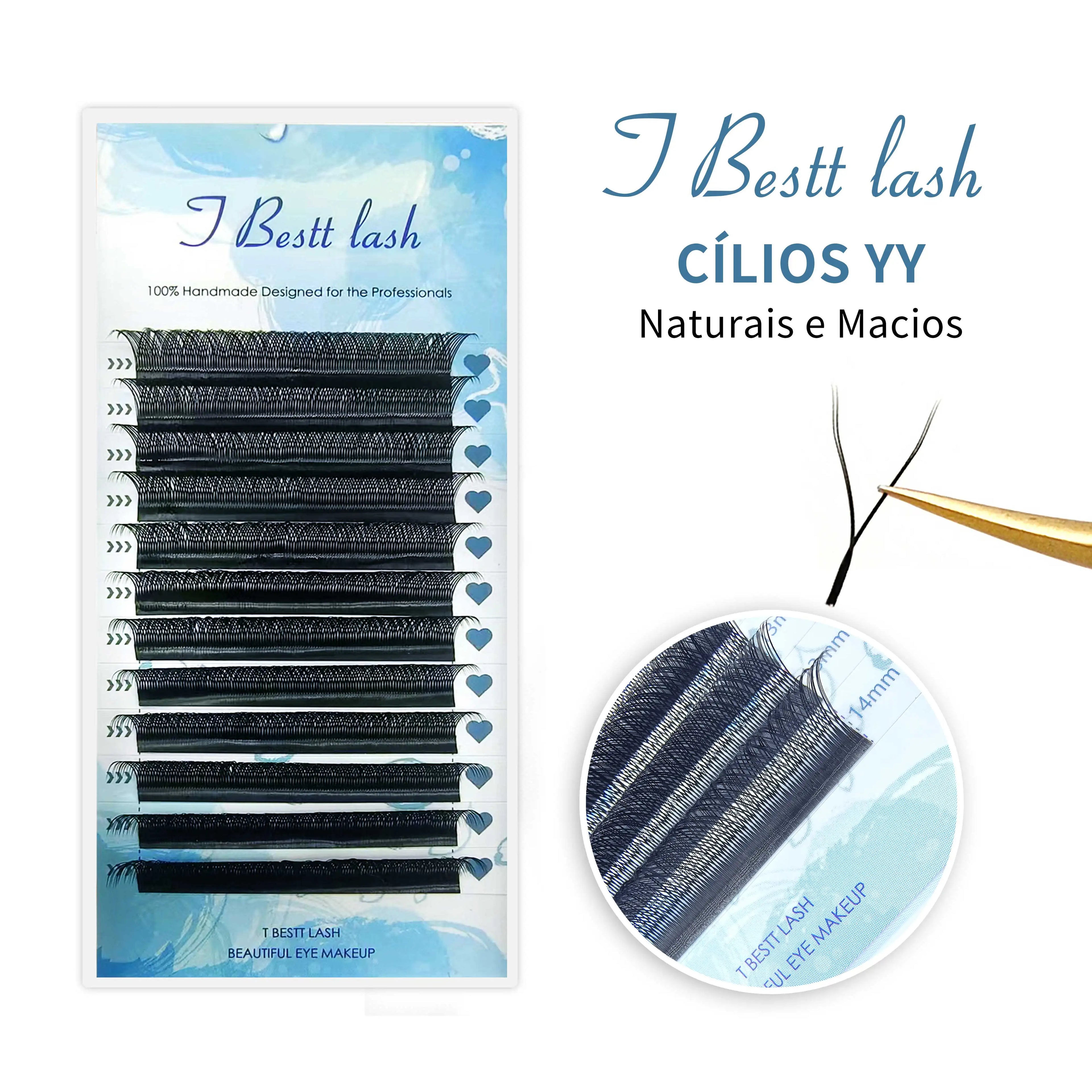 Tbestt 6DW Shape Lashes YY Eyelash Volume Extensions 5DW Cilia and Brazilian Volume Mink YY Cilios Extensions Cilios YY
