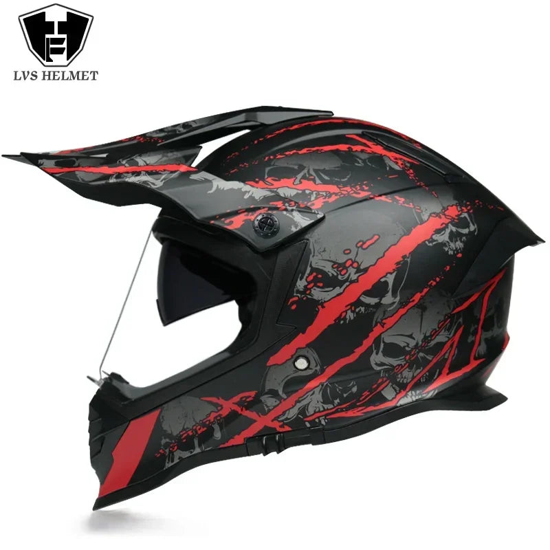 New Motorcycle Helmet Full Face Double Lens Off-Road Racing Helmet Four Seasons Cascos Para Moto Capacete De Moto DOT Casco Moto