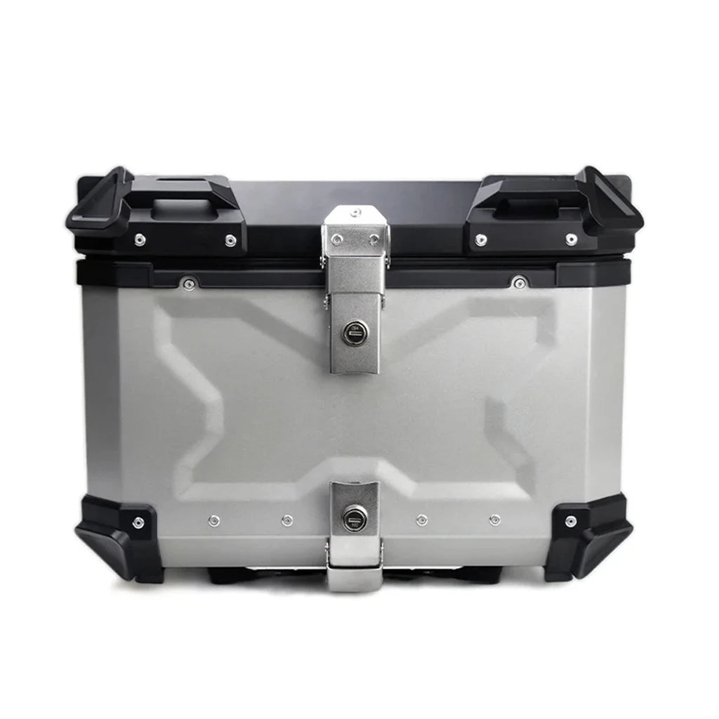 Aluminum Motorcycle Box 45L 55L 65L 80L Motorcycle Rear Luggage Box Helmet Travel Storage Case Moto Top Box Universal Waterproof