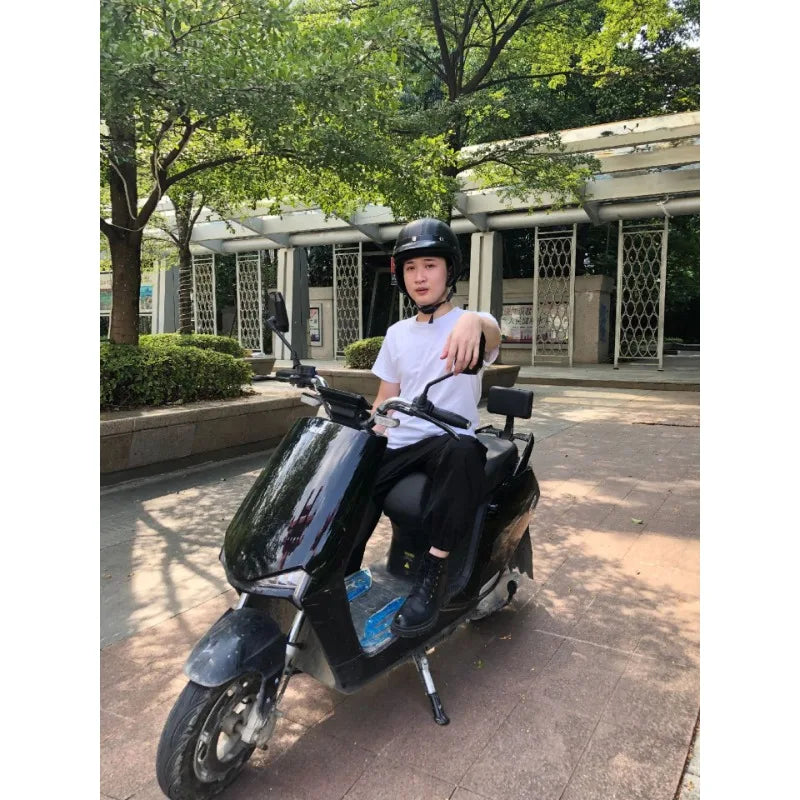 Retro Leather Motorcycle Helmets For Men Women Vintage Moto Half Helmet With Goggles Four Seasons Riding Scooter Capacetes