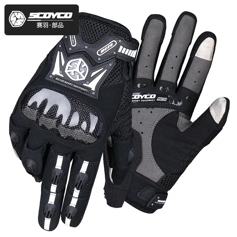 Scoyco MC20 Motorcycle Gloves Carbon Fiber Accessories Breathable Moto gear Cycling Climbing Racing Riding Glove For Men & Women