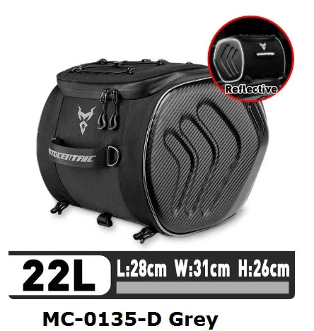 Waterproof Motorcycle Rear Seat Bag Travel Luggage Bag 30L Motorcycle Hard Shell Tail Bag Motor Riding Helmet Bag