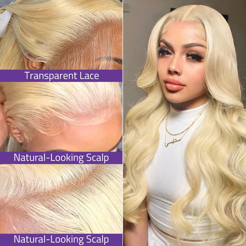 40 Inch 613 HD Lace Frontal Wig 13x6 Transparent Colored Body Wave Human Hair Wig 13x4 Blonde Human Lace Frontal Wig 200 Density