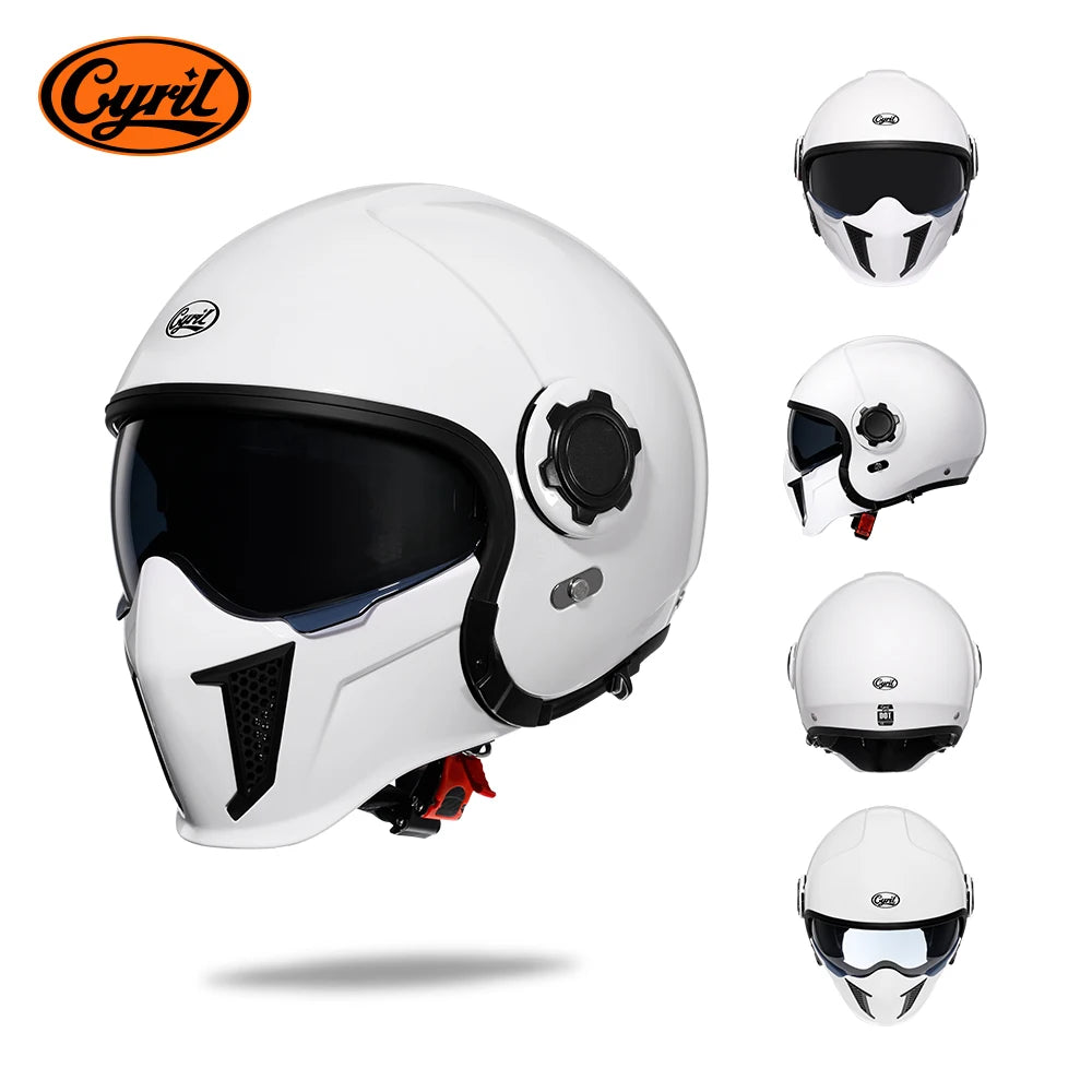 CYRIL Motorcycle Helmet Full Face Open Face Helmets 3/4 Men Women Modular Dual Visor Helmet For Motorcycle ECE DOT Approved