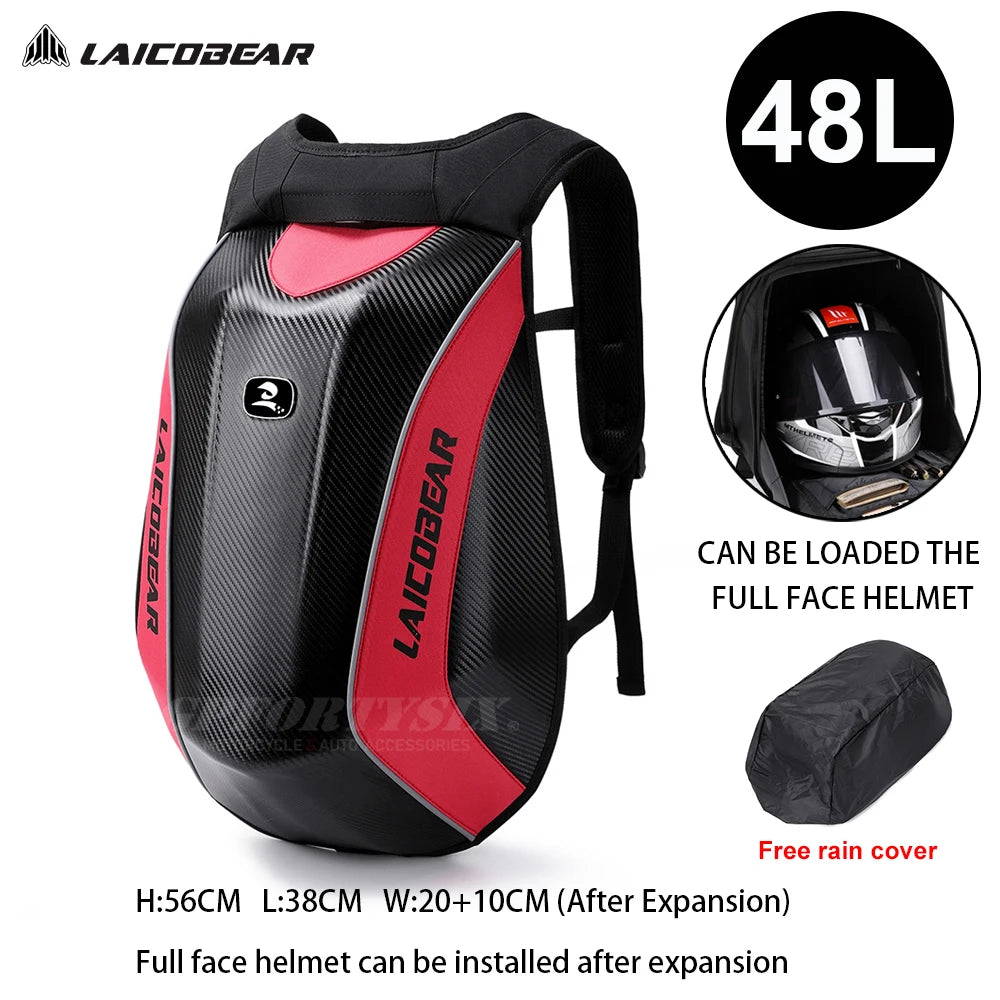 Waterproof Motorcycle Backpack Full Face Helmet Backpack Rider Bag Reflective Travel Bag Carbon Fiber Motorcycle Helmet Bags Men