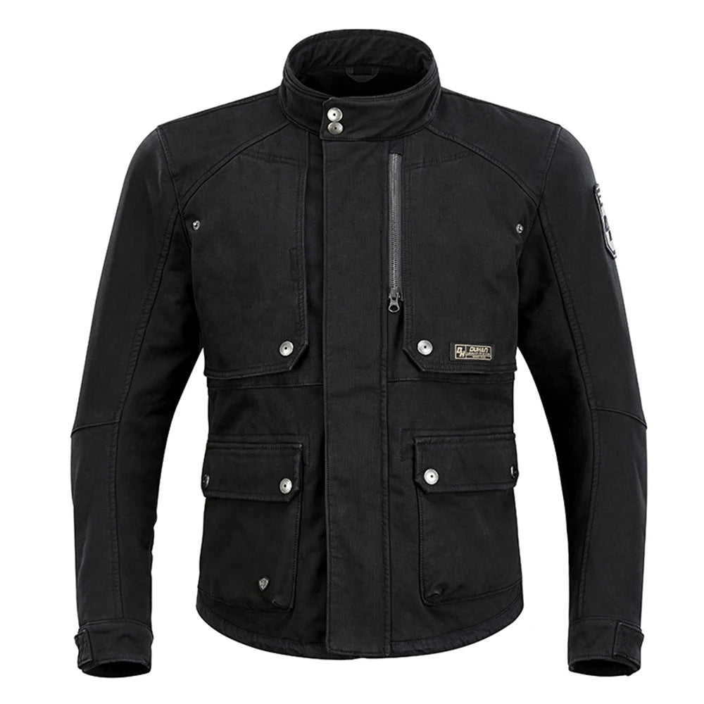 Retro Motorcycle Jackets Anti Drop Wear-resisting Motocross Jacket Waterproof Moto Cycling Protective Clothing Men