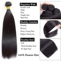 Newmi Straight Human Hair Bundles 12A 100% Unprocessed Brazilian Virgin Human Hair Extensions Natural Black 1pc Bundle
