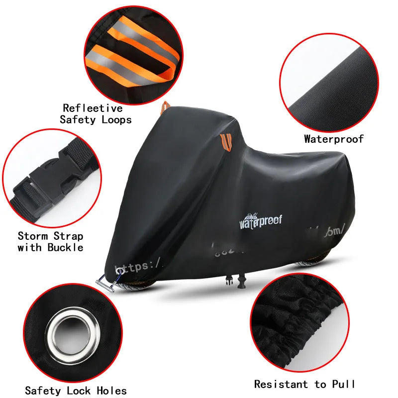 Motorcycle cover, sun protection and rain cover