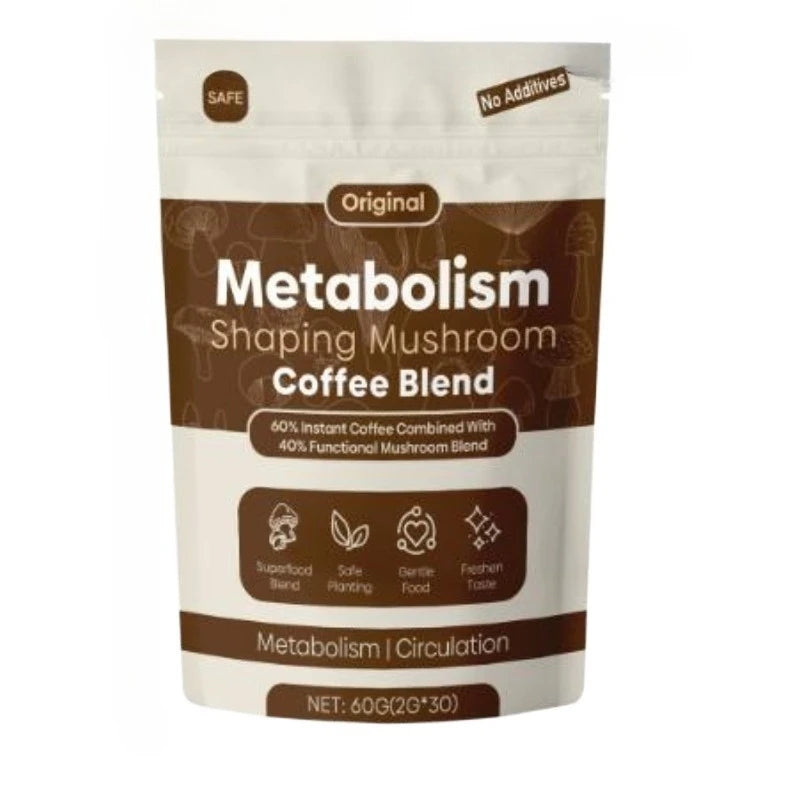 Metabolic Powder with Mushroom Extract and Black Coffee Promote Internal Circulation in The Body Health Nutritional Supplements
