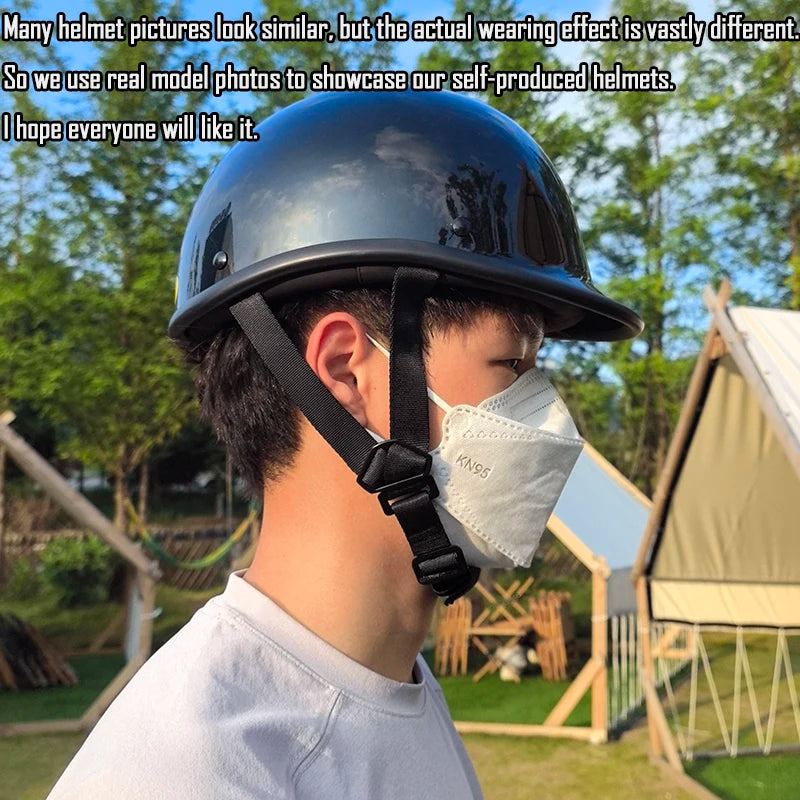 Factory Sell 1/2 Motorcycle Helmet Vintage Bright Color Helmet Casco Moto Motorcycle Helmet Biker Pilot DOT Certification M-XXL