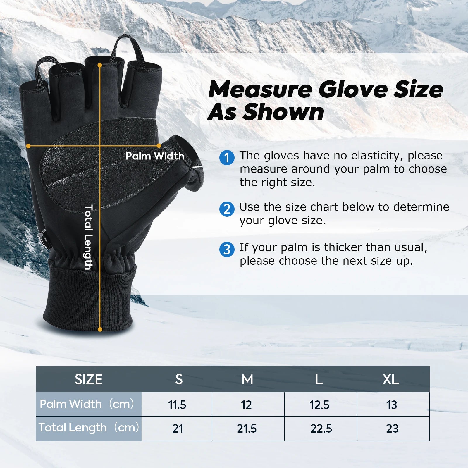 Goture Winter Fishing Gloves Windproof Water Proof Keep Warm Filp Gloves Waterproof Outdoor Bike Skiing Motorcycle Riding Gloves