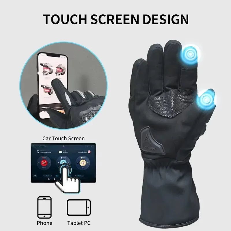 HVA Motorcycle Gloves Windproof Warm Anti-Slip Touch Screen Durable Men Motorbike Riding Motocross Gloves Guantes Moto Winter
