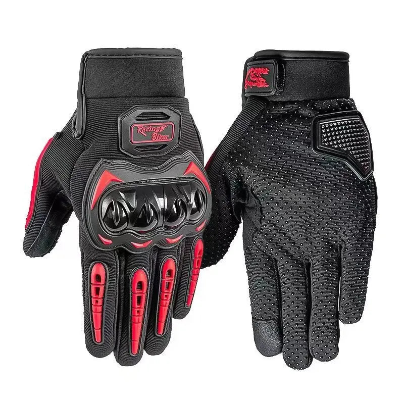 Motorcycle Riding Gloves Men's Non-Slip Off-Road Racing Bicycle Gloves Black Summer and Winter Anti-Fall Cycling Gloves