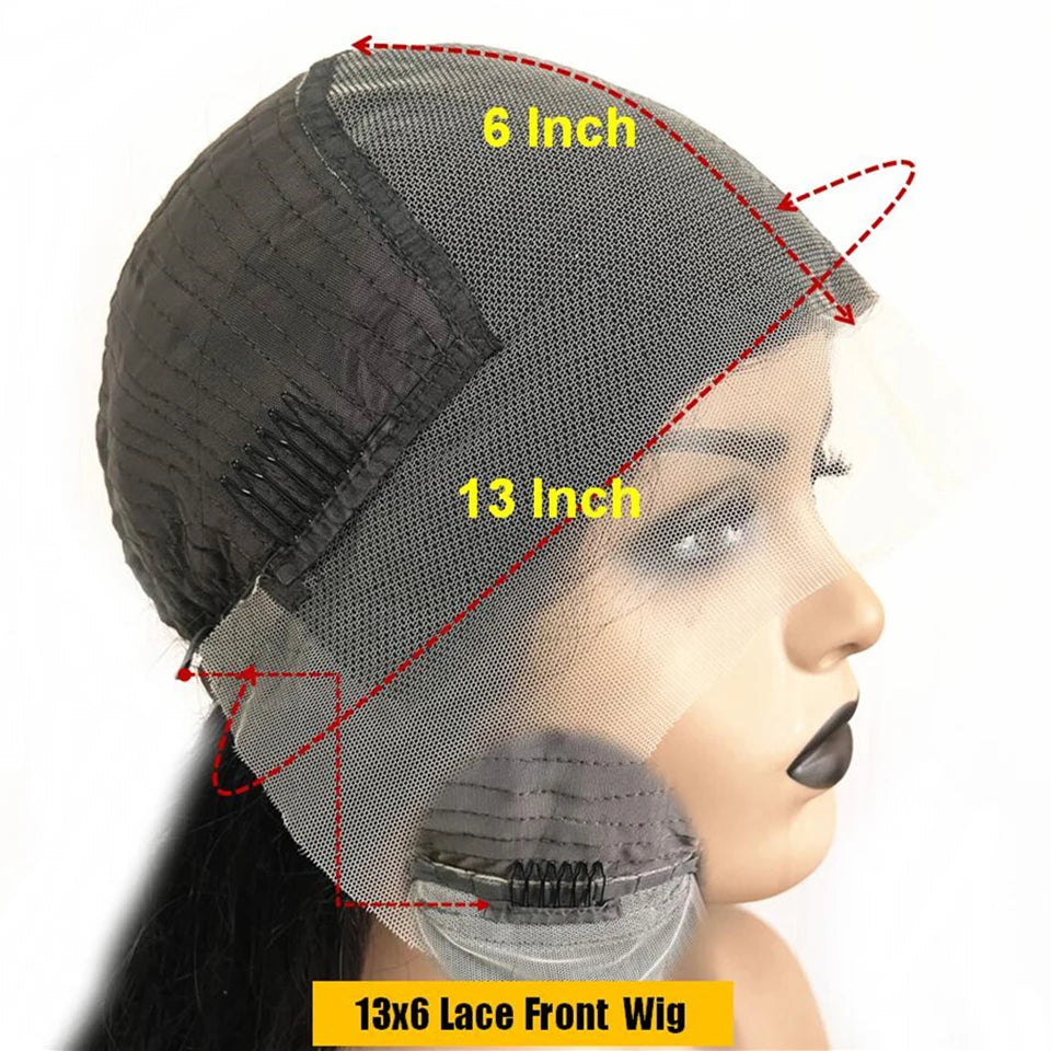 Short Bob Natural Wave Wig 13x6 Lace Frontal Wigs Dark Brown Highlight Wig Human Hair for Women Remy Hair 5x5 Silk Base Top Wigs