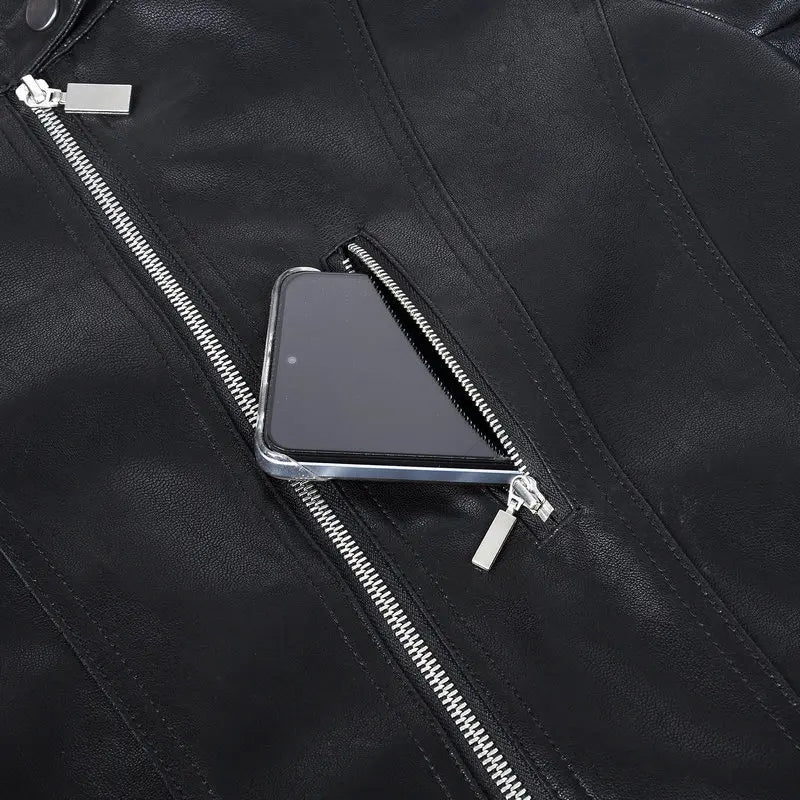 Motorcycle Riding Clothing Four-season Motorcycle Retro Casual Jacket Leather Jacket Female Rider Windproof And Anti-drop Jacket