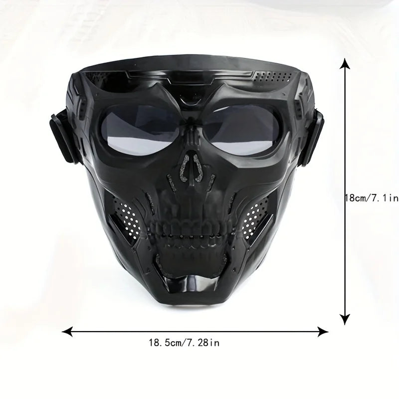 Motorcycle Skull Mask Wind Goggles Outdoor Sports Riding Glasses Motorcycle Windproof Tactical Mask Goggles Tactical Helmet