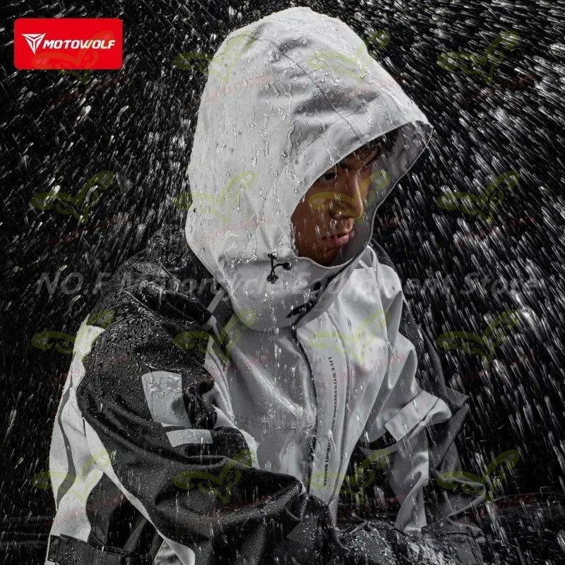 Motorcycle Riding Clothes Motowolf Rain Jacket Outdoor Riding Equipment Bicycle Hiking Raincoat Convenient Motorcycle Equipment