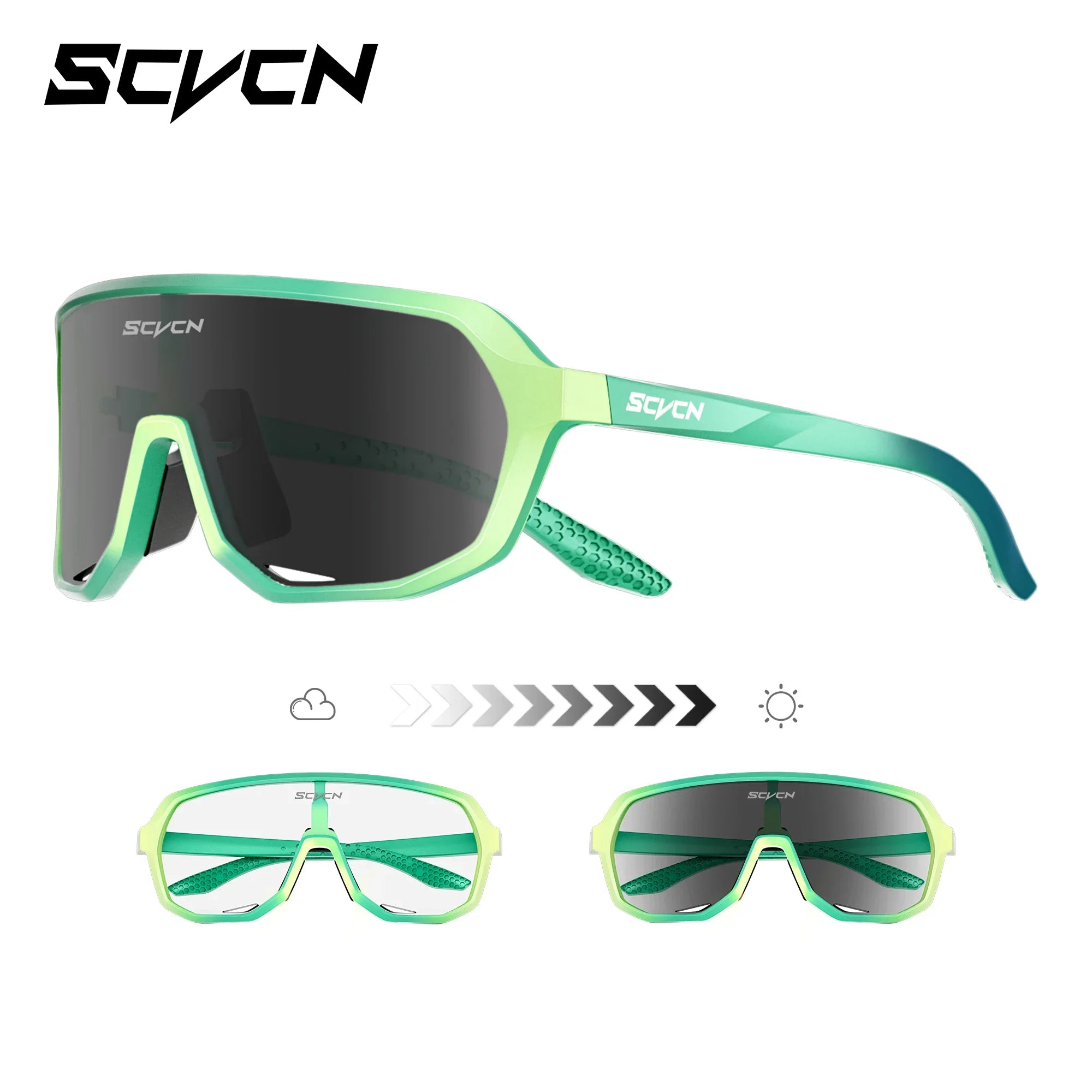 SCVCN Photochromic Cycling Glasses UV400 Goggles Hot Motorcycle Bike Riding Outdoor Sport Cycling Sunglasses Men Women Hiking