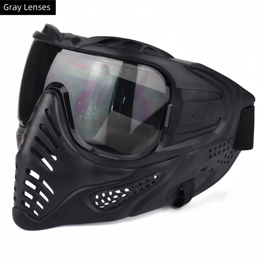 Motorcycle Full Face Mask Windproof Goggles, Outdoor Sports Riding Glasses for Halloween, Gaming, CS Tactical Airsoft