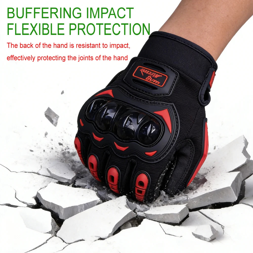 Men Motorcycle Gloves Waterproof Touch Screen Full Finger Knuckle Protection Anti Fall Non Slip Riding Motorbike Sport Gloves
