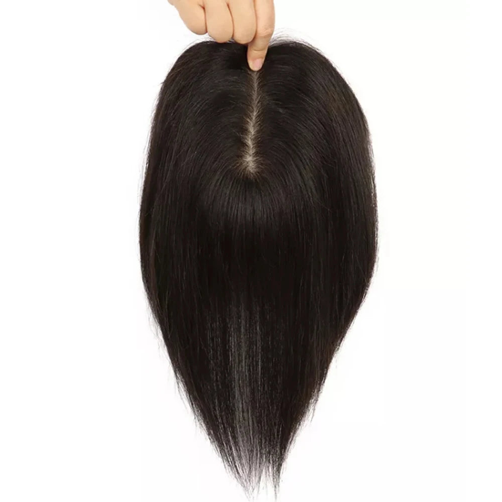 6x5inch Mono Hair Topper Human Hair Premium Hantied Hair Wigs For Women Chinese Cuticle Remy Human Hair Hairpieces
