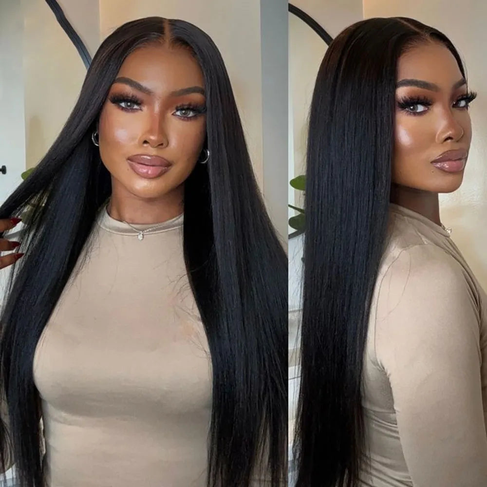 Straight Hair Wig 13x4 13x6 360 HD Transparent Lace Frontal Wig 100% Human Hair 4x4 Lace Closure Wig Pre Plucked For Women